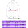 Kép 3/3 - B.Fekete hímzett zsebes EXTRA nagyméretű férfi ing mérettáblázata