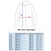 Kép 2/3 - M.Királykék extra nagyméretű férfi zsebes ing mérettáblázata
