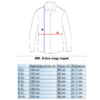 Kép 2/3 - M.Tengerkék nagyméretű férfi zsebes ing mérettáblázata