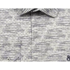 Kép 2/3 - 2XL-6XL méretű B.Fehér mintás rejtett gombos férfi nagyméretű hosszú ujjú ing. Prémium minőségű rugalmas pamut anyagból.Rendeljen online kényelmesen vagy jöjjön el személyesen üzletünkbe!2