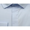 Kép 3/3 - Rejtett gombolású világoskék pamut elasztán férfi ing részlet 2XL méretben