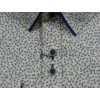 Kép 2/4 - 2XL-6XL méretű B.Bézs kék virágos dupla gombos férfi nagyméretű hosszú ujjú ing a legújabb trendek szerint. Prémium minőségű rugalmas pamut anyagból.Rendeljen online kényelmesen vagy jöjjön el személyesen üzletünkbe!2