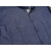 Kép 2/3 - 2XL-B.Kék dupla zsebes férfi hosszú ujjú nagyméretű farmering, prémium minőségű 100% pamutból.Rendeljen online gyors szállítással vagy jöjjön el hozzánk személyesen üzletünkbe!2