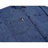 Kép 2/3 - 2XL-B.Kék zsebes férfi hosszú ujjú nagyméretű patentos farmering, prémium minőségű 100% pamutból.Rendeljen online gyors szállítással vagy jöjjön el hozzánk személyesen üzletünkbe!2