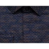 Kép 2/4 - 2XL-6XL méretű B.Sötétkék-barna rejtett gombos férfi nagyméretű hosszú ujjú ing. Prémium minőségű rugalmas pamut anyagból.Rendeljen online kényelmesen vagy jöjjön el személyesen üzletünkbe!2