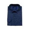Kép 1/4 - 2XL-6XL méretű B.Sötétkék hologram dupla gombos férfi nagyméretű hosszú ujjú ing a legújabb trendek szerint. Prémium minőségű rugalmas pamut anyagból.Rendeljen online kényelmesen vagy jöjjön el személyesen üzletünkbe!