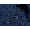 Kép 2/4 - 2XL-6XL méretű B.Sötétkék hologram dupla gombos férfi nagyméretű hosszú ujjú ing a legújabb trendek szerint. Prémium minőségű rugalmas pamut anyagból.Rendeljen online kényelmesen vagy jöjjön el személyesen üzletünkbe!2