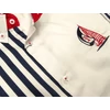 Kép 3/3 - 2XL,3XL,4XL,5XL,6XL extra nagy méretű B.Sailor sötétkék csíkos férfi hosszú ujjú pamut szatén ing vitorlás hímzett mintával. Kényeztető luxus érzés a mindennapokra.Rendeljen online kényelmesen vagy jöjjön el személyesen üzletünkbe!2