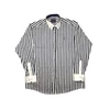 Kép 1/3 - Extra nagy 2XL-6XL méretű B.Sötétkék fehér csíkos férfi hosszú ujjú pamut szatén ing. Kényeztető luxus érzés a mindennapokra.Rendeljen online kényelmesen vagy jöjjön el személyesen üzletünkbe!