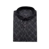 Kép 1/3 - 2XL-6XL nagyméretű, divatos B.Pin sötétkék, szürke cikk-cakk mintás férfi hosszú ujjú ing, prémium minőségű rugalmas pamutból.Rendeljen online gyors szállítással vagy jöjjön el hozzánk személyesen üzletünkbe!