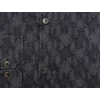 Kép 3/3 - 2XL-6XL nagyméretű, divatos B.Pin sötétkék, szürke cikk-cakk mintás férfi hosszú ujjú ing, prémium minőségű rugalmas pamutból.Rendeljen online gyors szállítással vagy jöjjön el hozzánk személyesen üzletünkbe!2