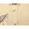 Kép 3/3 - Sportos elegáns nagy 2XL, 3XL, 4XL, 5XL,6XL méretű homok,bézs színű férfi legombolható galléros hosszú ujjú ing. Öltözzön a legújabb trendek szerint extra méretekkel is! Prémium minőségű rugalmas pamut anyagból.Gyors szállítással!2