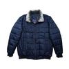 Kép 1/6 - XL-6XL nagyméretű sötétkék színű, szőrmegalléros férfi télikabát, prémium minőségű anyagokból. Tekintse meg online vagy jöjjön el hozzánk személyesen üzletünkbe.