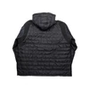 Kép 6/6 - Férfi nagy 3XL-6XL méretű, steppelt bélelt softshell kabát levehető kapucnival, sötétkék színben. Tekintse meg online vagy jöjjön el hozzánk személyesen üzletünkbe.5