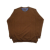 Kép 1/3 - a-nagymeretu-kerek-nyaku-barna-pulover1