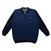 Kép 1/3 - Férfi 2XL-6XL méretű sportos elegáns A.Sötétkék Dimension félcipzáras galléros pulóver.Prémium minőségű, puha 100% pamutból.Rendeljen kényelemesen online vagy próbálja fel személyesen üzletünkben!1