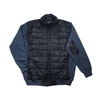 Kép 1/5 - 5XL-Nagyméretű férfi steppelt cipzáras pulóver,fekete-szürke színben.Kiváló minőségű,3XL,4XL,5XL,6XL méretű kardigán.Rendeljen online kényelemesen vagy jöjjön el hozzánk üzletünkbe!