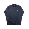 Kép 1/3 - 2XL-6XL nagyméretű sportosan elegáns A.Sötétkék Elegant férfi félcipzáras galléros pulóver.Prémium minőségű 100% pamutból.Rendeljen kényelemesen online vagy próbálja fel személyesen üzletünkben!1