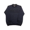 Kép 1/3 - Sportosan elegáns férfi nagy 2XL,3XL,4XL,5XL,6XL méretű A.Modish sötétkék, világoskék mintás galléros pulóver.Prémium minőségű 100% pamutból.Rendeljen kényelemesen online vagy próbálja fel személyesen üzletünkben!1