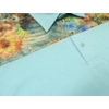 Kép 3/3 - L-7XL Extra nagyméretű kék színű, virág mintás galléros póló. Prémium minőségű rugalmas pamut anyagból. Rendeljen online vagy jöjjön el hozzánk személyesen!3