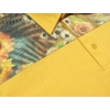 Kép 3/3 - L-7XL Extra nagyméretű sárga színű, virág mintás galléros póló. Prémium minőségű rugalmas pamut anyagból. Rendeljen online vagy jöjjön el hozzánk személyesen!3