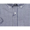 Kép 2/3 - Kiváló minőségű, nagy 3XL-6XL méretű nyári B.Szürke csíkos, zsebes férfi rövid ujjú lenvászon ing.Rendeljen online kényelmesen vagy jöjjön el személyesen üzletünkbe!2