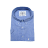 Kép 1/4 - Kiváló minőségű, EXTRA nagy 6XL-9XL méretű nyári B.Kék zsebes férfi rövid ujjú lenvászon ing.Rendeljen online kényelmesen vagy jöjjön el személyesen üzletünkbe!
