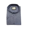 Kép 1/3 - Extra nagyméretű sportos elegáns B.Szürke,kék hullámos férfi rövid ujjú ing kiváló minőségű rugalmas pamut anyagból 6XL-9XL méretekben.Rendeljen online kényelmesen vagy jöjjön el személyesen üzletünkbe!