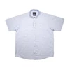 Kép 1/4 - Nagy 2XL-6XL méretű férfi rövid ujjú vászon ing-B.Világoskék mintás, legombolható gallérral. Prémium minőségű vékony pamut anyagból.Rendeljen online kényelmesen vagy jöjjön el személyesen üzletünkbe!