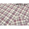 Kép 3/3 - Nagy 2XL,3XL,4XL,5XL,6XL méretű férfi bordó kockás rövid ujjú lenvászon ing mellkas zsebbel. Prémium minőségű pamut anyagból.Rendeljen online kényelmesen vagy jöjjön el személyesen üzletünkbe!2