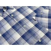Kép 3/3 - Nagy 2XL,3XL,4XL,5XL,6XL méretű férfi kék kockás rövid ujjú lenvászon ing mellkas zsebbel. Prémium minőségű pamut anyagból.Rendeljen online kényelmesen vagy jöjjön el személyesen üzletünkbe!2