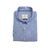 Kép 1/3 - 6XL,7XL,8XL,9XL- B.Kék csíkos EXTRA nagyméretű férfi rövid ujjú lenvászon ing zsebbel.Prémium minőségű anyagból.Rendeljen online kényelmesen vagy jöjjön el személyesen üzletünkbe!