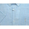 Kép 3/3 - 6XL,7XL,8XL,9XL- B.Vízkék csíkos EXTRA nagyméretű férfi rövid ujjú lenvászon ing zsebbel.Prémium minőségű anyagból.Rendeljen online kényelmesen vagy jöjjön el személyesen üzletünkbe!2