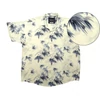 Kép 1/4 - Nyári vékony nagy 2XL,3XL,4XL,5XL,6XL méretű férfi rövid ujjú viszkóz ing fehér alapon kék bambusz mintás.Rendeljen online gyors szállítással vagy jöjjön el személyesen üzletünkbe!