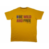 Kép 1/3 - 2XL nagyméretű A.Wild sárga férfi rövid ujjú póló nyomott felirattal, 100% prémium pamutból. Rendeljen kényelemesen, gyors szállítással!1