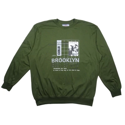 Férfi hosszú ujjú póló Brooklyn 3XL keki (nagyméretű) Férfi hosszú ujjú póló Brooklyn 3XL keki (nagyméretű)