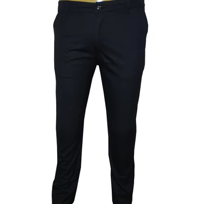 Nagyméretű férfi fekete alkalmi nadrág (38)