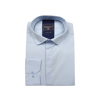 Világoskék rejtett gombos nagyméretű férfi ing 2XL–6XL