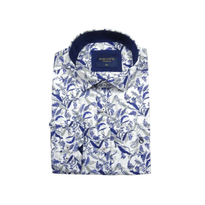 Extra nagy 2XL-6XL méretű B.Botanica kék férfi hosszú ujjú pamut szatén ing. Kényeztető luxus érzés a mindennapokra.Rendeljen online kényelmesen vagy jöjjön el személyesen üzletünkbe!