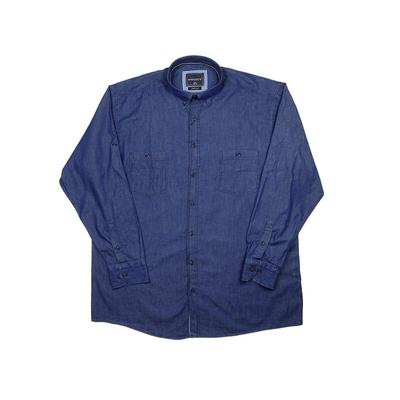 2XL-6XL B.Kék dupla zsebes férfi hosszú ujjú nagyméretű farmering, prémium minőségű 100% pamutból.Rendeljen online gyors szállítással vagy jöjjön el hozzánk személyesen üzletünkbe!