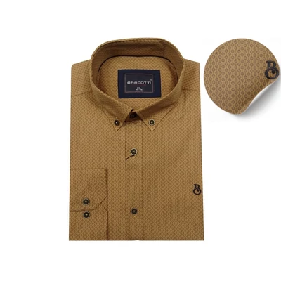 2XL,3XL,4XL,5XL,6XL nagyméretű B.Dot barna férfi hosszú ujjú ing prémium minőségű rugalmas pamutból.Rendeljen online gyors szállítással vagy jöjjön el hozzánk személyesen üzletünkbe!