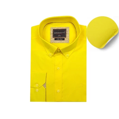 Sportos elegáns nagy 2XL, 3XL, 4XL, 5XL,6XL méretű napsárga férfi legombolható galléros hosszú ujjú ing. Öltözzön a legújabb trendek szerint extra méretekkel is! Prémium minőségű rugalmas pamut anyagból.Gyors szállítással!