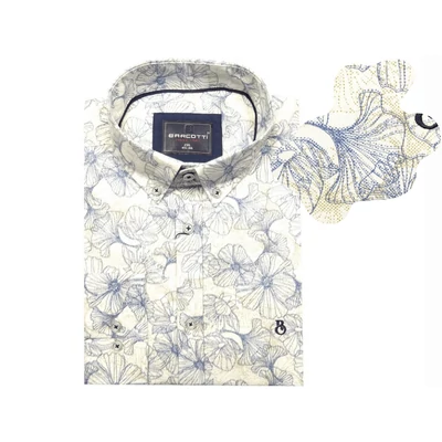 Divatos nagyméretű B.Pistia 3D levél mintás férfi férfi hosszú ujjú ing. 2XL-6XL méretekben rendelhető online vagy jöjjön el személyesen üzletünkbe!