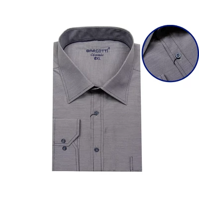 6XL–9XL Pepita sötétkék extra nagyméretű zsebes férfi ing.