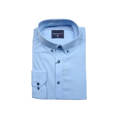 2XL-6XL B.Világoskék nagyméretű férfi alkalmi ing rugalmas pamut anyagból.Rendeljen online kényelmesen vagy jöjjön el személyesen üzletünkbe!1