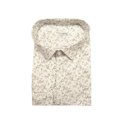4XL-11XL Extra nagyméretű alkalmi M.Strom fehér barna mintás zsebes férfi hosszú ujjú ing kiváló minőségű rugalmas pamutból.Rendeljen online kényelmesen vagy jöjjön el személyesen üzletünkbe!