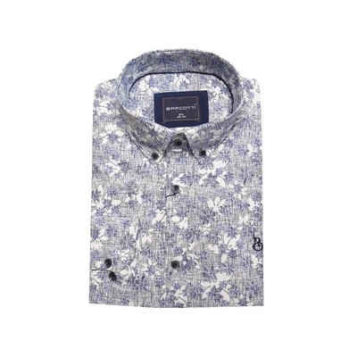 2XL-6XL nagyméretű, divatos B.Creativ kék, fehér levél mintás férfi hosszú ujjú ing, prémium minőségű rugalmas pamutból.Rendeljen online gyors szállítással vagy jöjjön el hozzánk személyesen üzletünkbe!