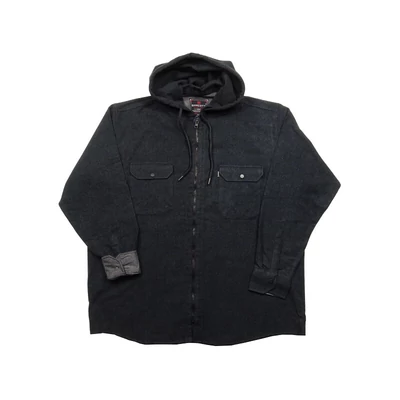 Nagyméretű férfi cipzáras vastag ing sötétkék 2XL