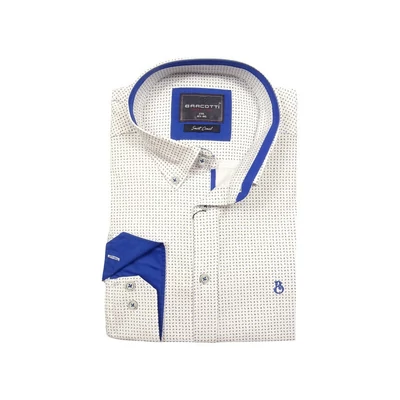 2XL, 3XL, 4XL, 5XL, 6XL nagyméretű B.Smart fehér, kék mintás férfi hosszú ujjú ing prémium minőségű rugalmas pamutból.Rendeljen online gyors szállítással vagy jöjjön el hozzánk személyesen üzletünkbe!