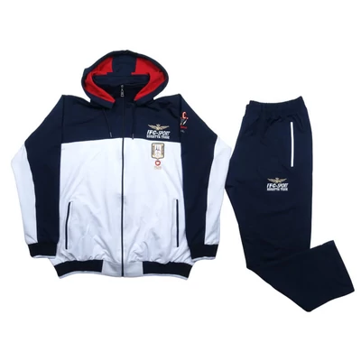 Férfi kapucnis melegítő szett Regatta 4XL fehér sötétkék